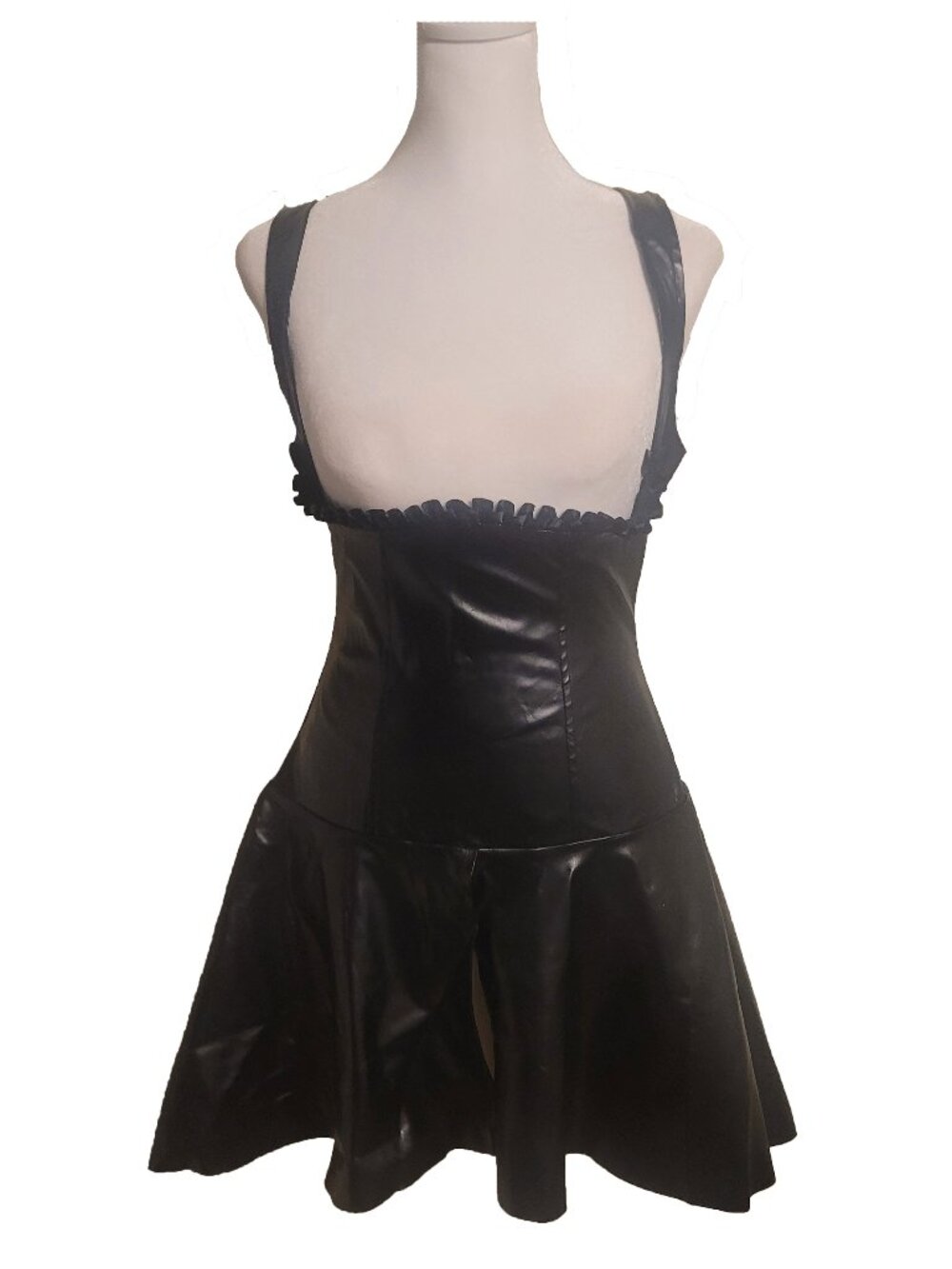 PVC like underbust corset dress Size M